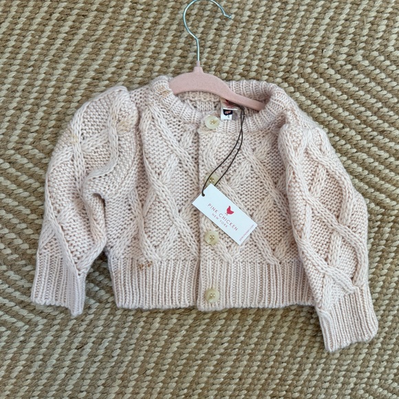 Pink Chicken - Pink Baby Cardigan - Picture 1 of 3